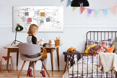 Konturowa mapa świata wersja magnetyczna z pisakiem