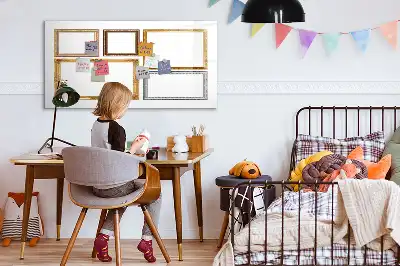 Tablica magnetyczna do pisania ze złotą ramką