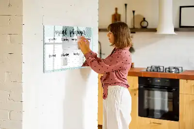 Tablica magnetyczna do pisania planer posiłków