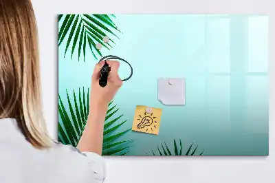 Tablica magnetyczna z pisakiem wzór z liśćmi palmy