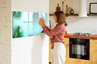 Tablica magnetyczna z pisakiem wzór z liśćmi palmy
