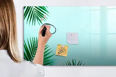 Tablica magnetyczna z pisakiem wzór z liśćmi palmy
