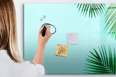 Tablica magnetyczna do pisania z motywem egzotycznych liści