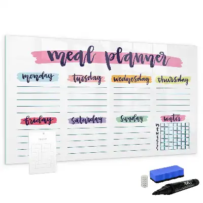 Tablica magnetyczna z planem tygodniowego menu