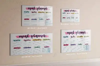 Tablica magnetyczna z planem tygodniowego menu