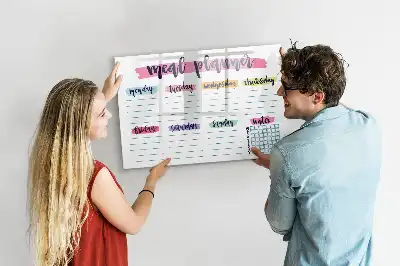 Tablica magnetyczna z planem tygodniowego menu