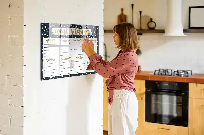 Tablica magnetyczna do pisania planer posiłków w gwiazdki