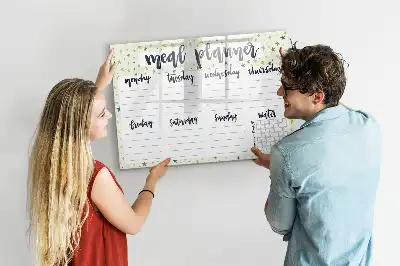 Tablica magnetyczna z pisakiem tygodniowe menu w gwiazdki