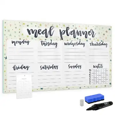 Tablica magnetyczna z pisakiem tygodniowe menu w gwiazdki