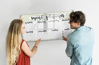 Tablica magnetyczna z pisakiem tygodniowe menu w gwiazdki