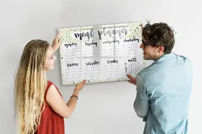 Tablica magnetyczna z pisakiem tygodniowe menu w gwiazdki