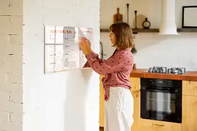 Planer posiłków retro tablica magnetyczna z pisakiem
