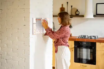 Tygodniowy planer posiłków z tablicą magnetyczną i pisakiem