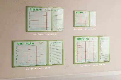 Tablica magnetyczna do pisania z planem tygodniowego menu
