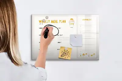 Harmonogram posiłków tablica magnetyczna z pisakiem