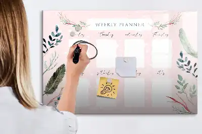 Tablica magnetyczna do pisania uroczy planer tygodniowy