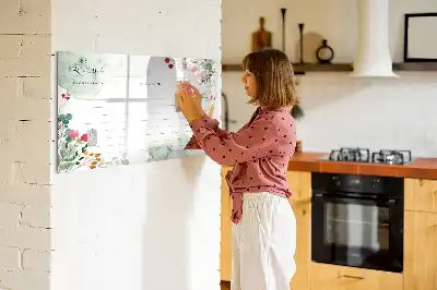 Tablica magnetyczna do pisania z miejscem na przepis