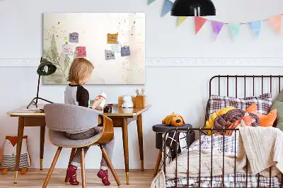 Tablica magnetyczna do pisania pastelowa abstrakcja