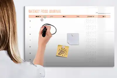 Tablica magnetyczna do pisania tygodniowy planer posiłków