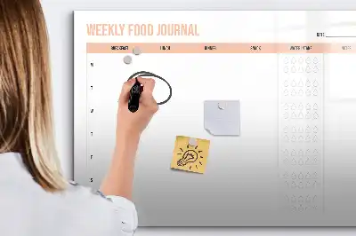 Tablica magnetyczna do pisania tygodniowy planer posiłków