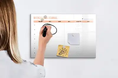 Tablica magnetyczna do pisania tygodniowy planer posiłków