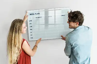 Tablica magnetyczna do planowania posiłków w pastelowym kolorze