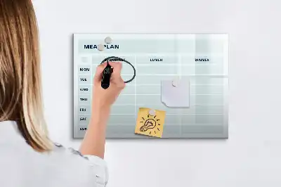 Tablica magnetyczna do planowania posiłków w pastelowym kolorze