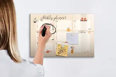 Tablica magnetyczna do pisania planer tygodniowy