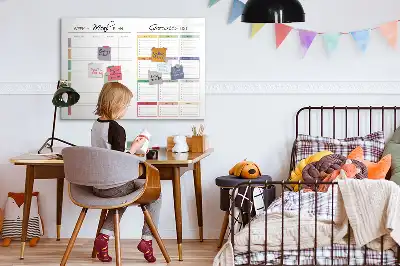 Tablica magnetyczna z pisakiem tygodniowe menu
