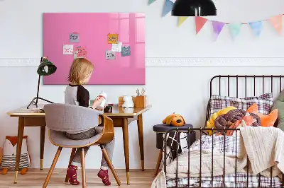 Tablica magnetyczna do pisania w kolorze różowym