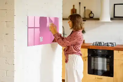 Tablica magnetyczna do pisania w kolorze różowym