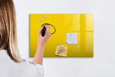 Tablica magnetyczna z pisakiem w kolorze jasnożółtym