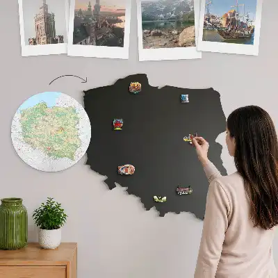 Mapa Polski tablica magnetyczna