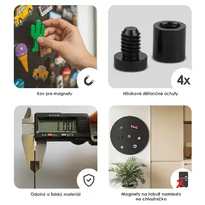 Tablica na magnesy z wakacji czarnego koloru okrągła