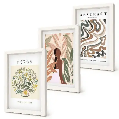 Tryptyk w ramie Estetyka boho pastelowe minimalistyczne postery