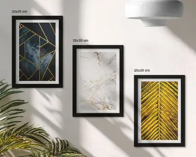 Zestaw obrazów dekoracja ścienna z nowoczesnymi wzorami geometrycznymi oraz motywami roślinnymi