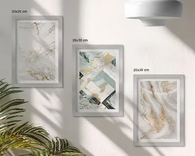 Zestaw obrazów dekoracja ścienna eleganckie modne wzory z abstrakcją marmurową