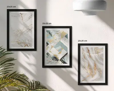 Zestaw obrazów dekoracja ścienna eleganckie modne wzory z abstrakcją marmurową