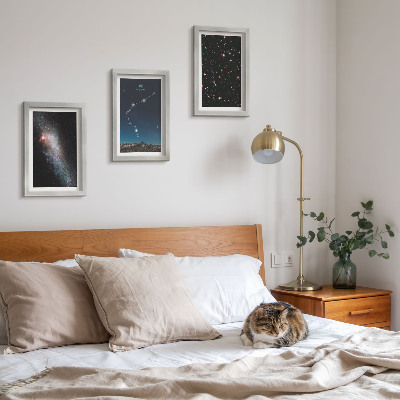 Dekoracja ścienna zestaw obrazów Galaktyka kosmos znak zodiaku Wodnik