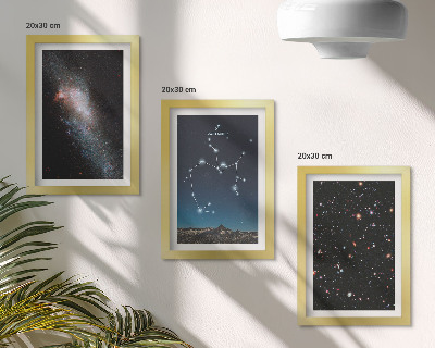 Dekoracja ścienna zestaw obrazów Galaktyki konstelacje i kosmos znak zodiaku Strzelec