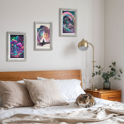 Dekoracja ścienna zestaw obrazów Kolorowe ilustracje w stylu fantasy sztuka