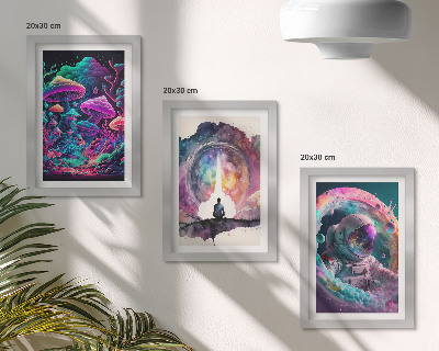 Dekoracja ścienna zestaw obrazów Kolorowe ilustracje w stylu fantasy sztuka