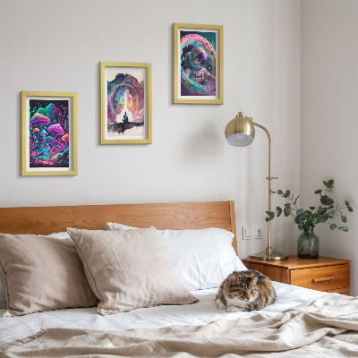 Dekoracja ścienna zestaw obrazów Kolorowe ilustracje w stylu fantasy sztuka