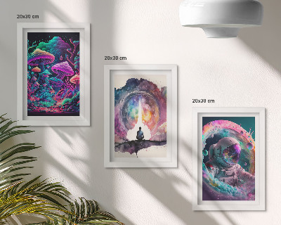Dekoracja ścienna zestaw obrazów Kolorowe ilustracje w stylu fantasy sztuka