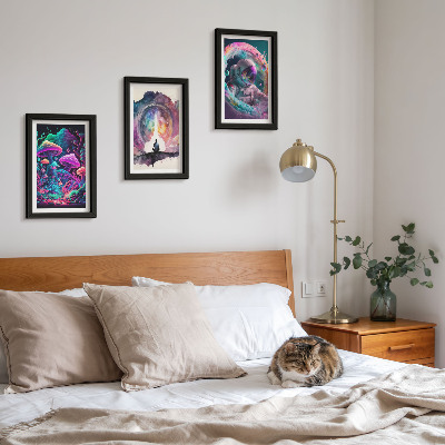 Dekoracja ścienna zestaw obrazów Kolorowe ilustracje w stylu fantasy sztuka
