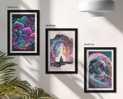 Dekoracja ścienna zestaw obrazów Kolorowe ilustracje w stylu fantasy sztuka