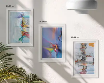 Zestaw obrazów dekoracja ścienna abstrakcyjne kompozycje w stylu malarskim