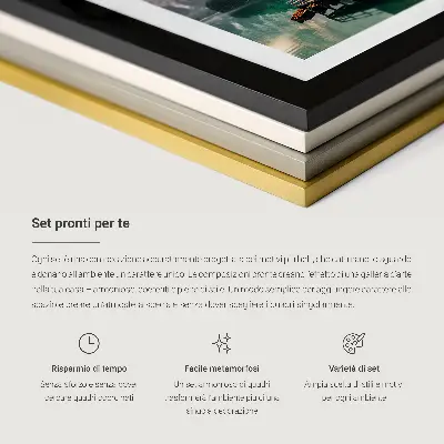 Zestaw 3 obrazów w ramie z roślinnymi wzorami vintage w pastelowych odcieniach