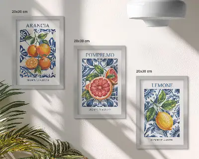 Zestaw obrazów dekoracja ścienna cytrusy w stylu włoskim