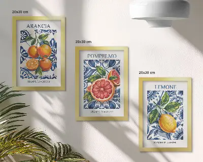 Zestaw obrazów dekoracja ścienna cytrusy w stylu włoskim